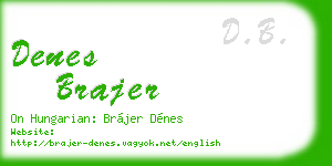 denes brajer business card